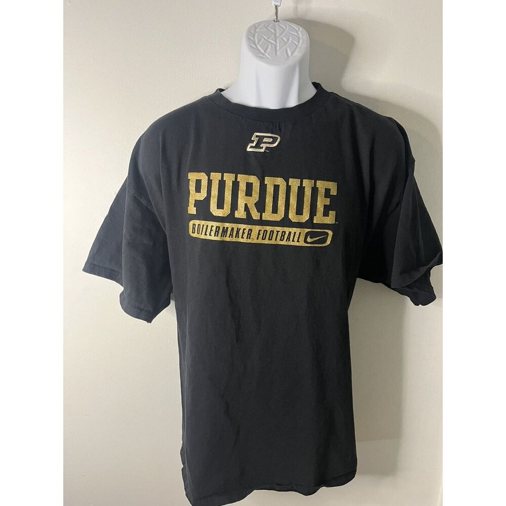 Vintage Nike Purdue Football 2000s Short Sleeve Shirt Y2K Boilermakers XL